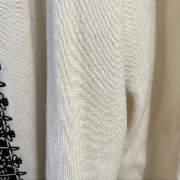 Sag Harbor Cream and Black Sweater Plus Size 3X Embroidered Sequins Embellished - Picture 8 of 9